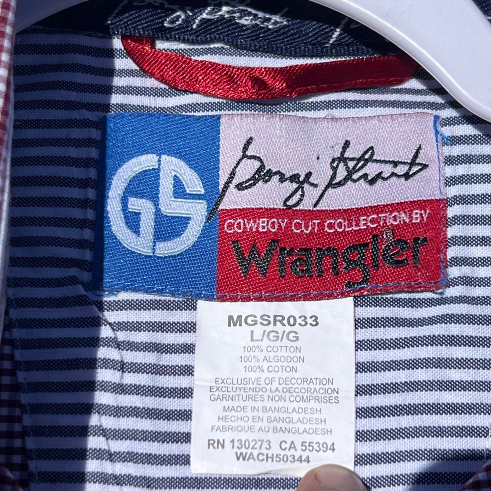 Wrangler George Strait Cowboy Cut Collection Mens: Large Long Sleeve Button Up - Picture 4 of 4